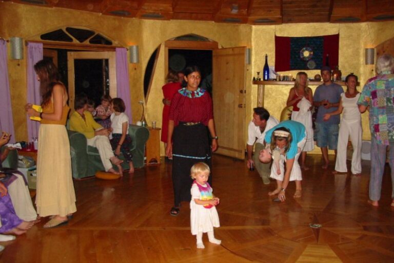 Indoor party with toddler and adults