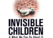 Logo of Invisible Children with a brick wall and child illustration.