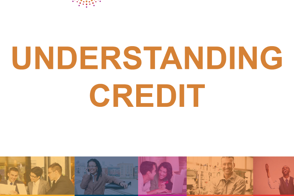 Title slide reading 'Understanding Credit' with a colorful background.